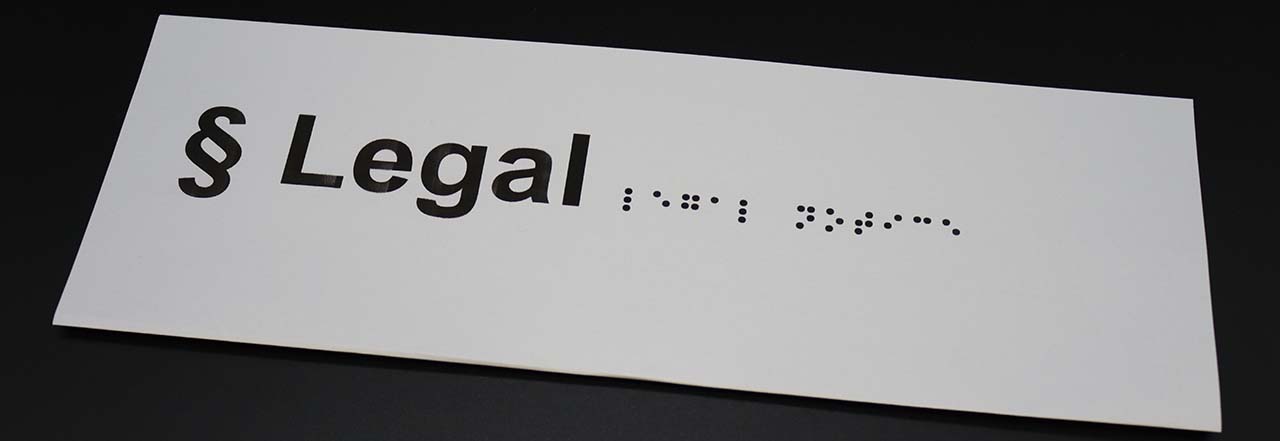 Poster with print "Legal"